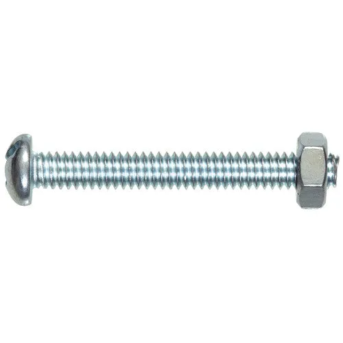 Machine Screws With Nuts – 6/32 x 2" – Pack of 5