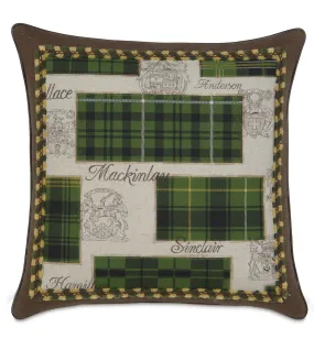 Malcolm Bordered Throw Pillow Cover 22x22