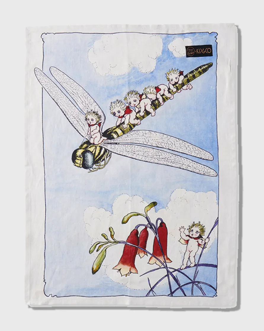 May Gibbs Tea Towel - Dragonfly Express