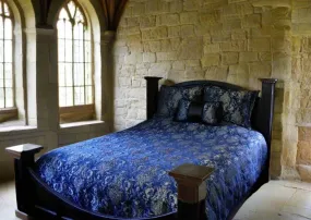 MEDIEVAL TAPESTRY DUVET AND PILLOW SET - SILVER/BLUE TAPESTRY - QUEEN SIZE