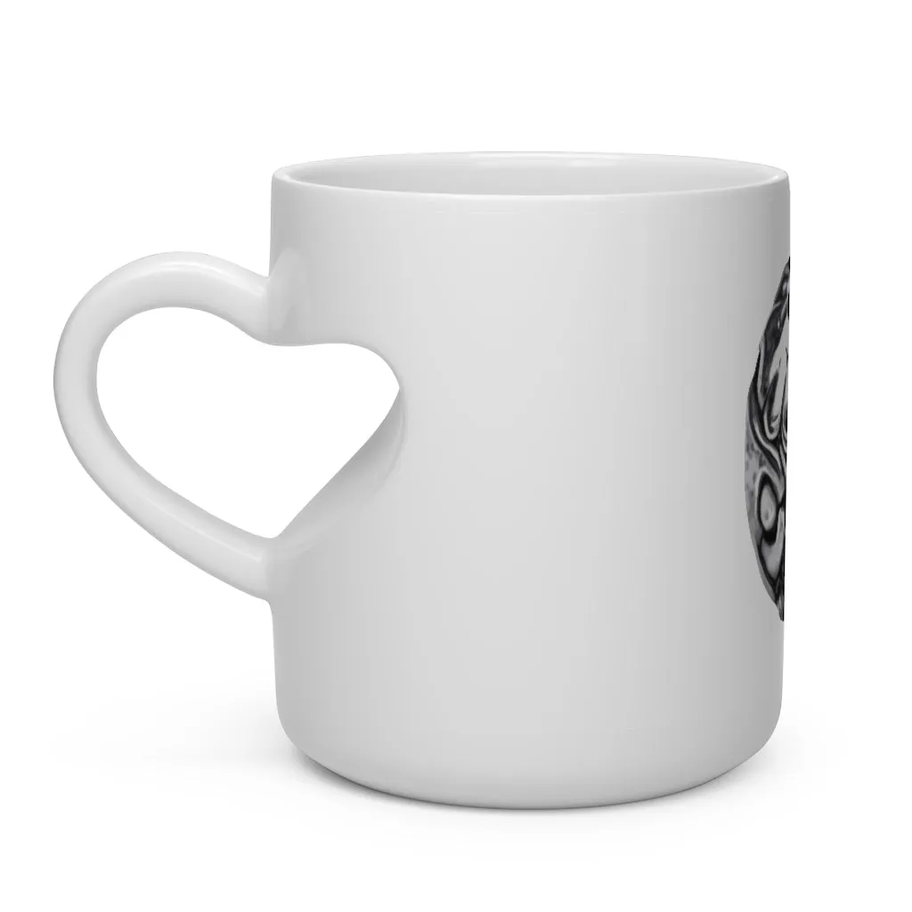 Metal Piece Heart Shape Mug