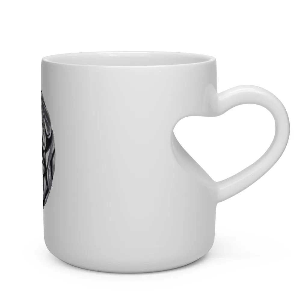 Metal Piece Heart Shape Mug