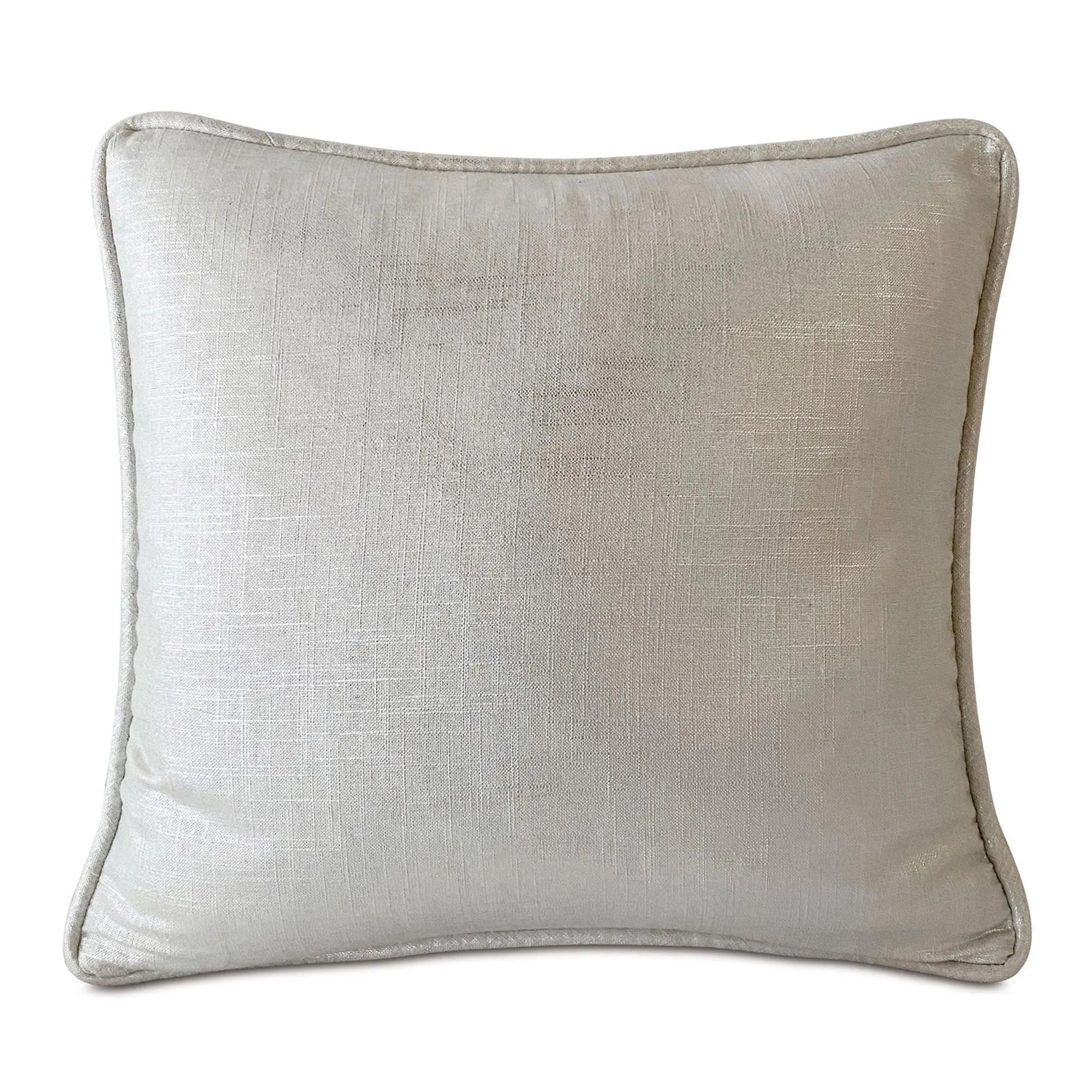 Metallic Silver Solid Throw Pillow Cover 20x20