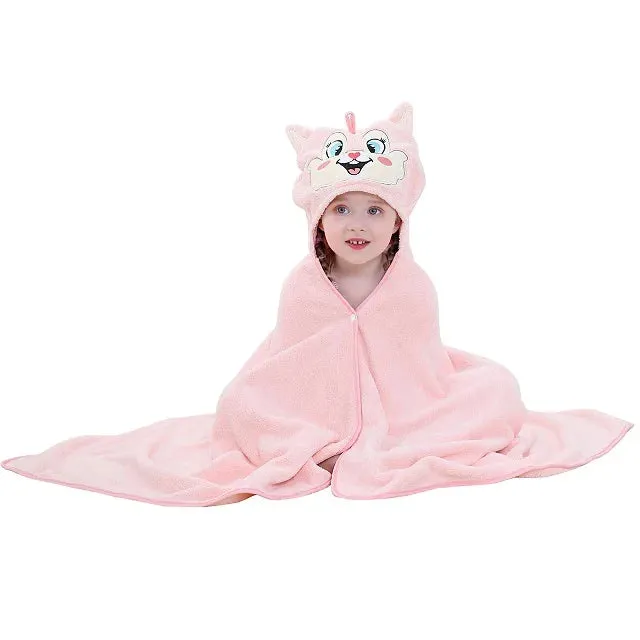 MICHLEY Toddler Hooded Baby Bath Towels Bathrobe Shower Soft Warm Sleeping Swaddle Blanket For Boys Girls Kids Newborn 0-9T