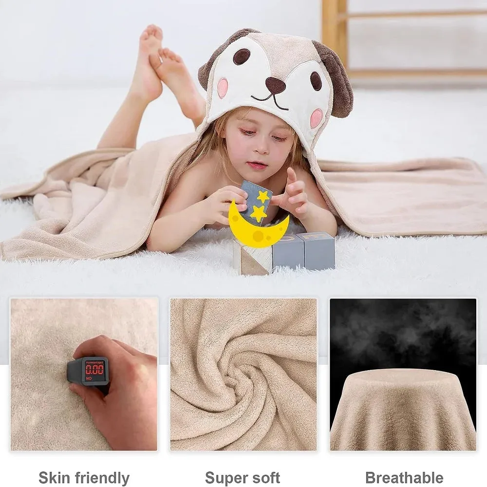 MICHLEY Toddler Hooded Baby Bath Towels Bathrobe Shower Soft Warm Sleeping Swaddle Blanket For Boys Girls Kids Newborn 0-9T