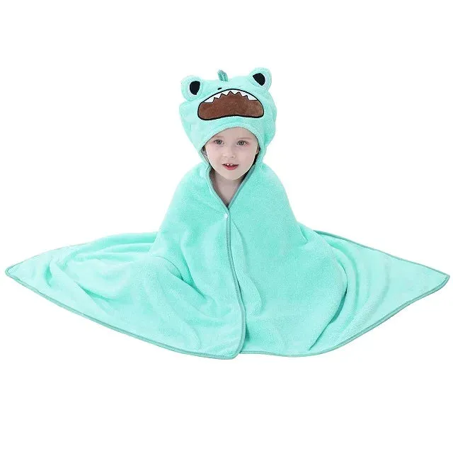 MICHLEY Toddler Hooded Baby Bath Towels Bathrobe Shower Soft Warm Sleeping Swaddle Blanket For Boys Girls Kids Newborn 0-9T