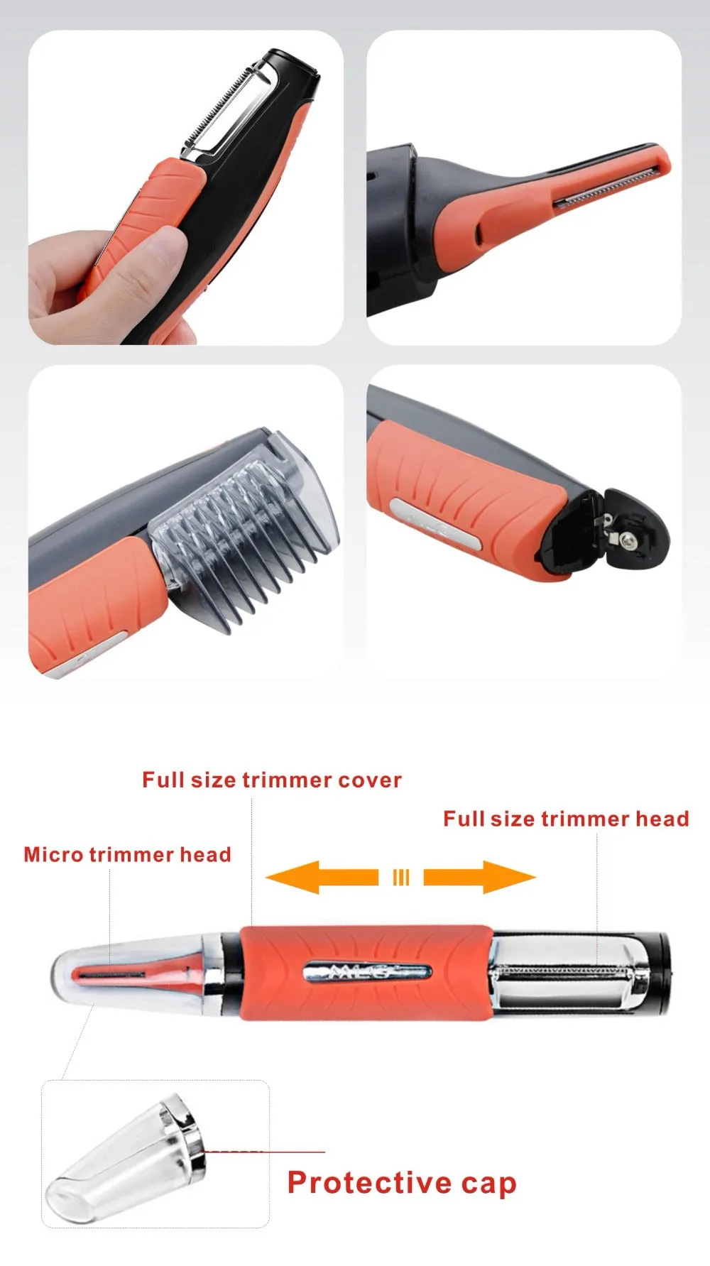 Micro Precision Eyebrow Ear Nose Trimmer Removal Clipper Shaver