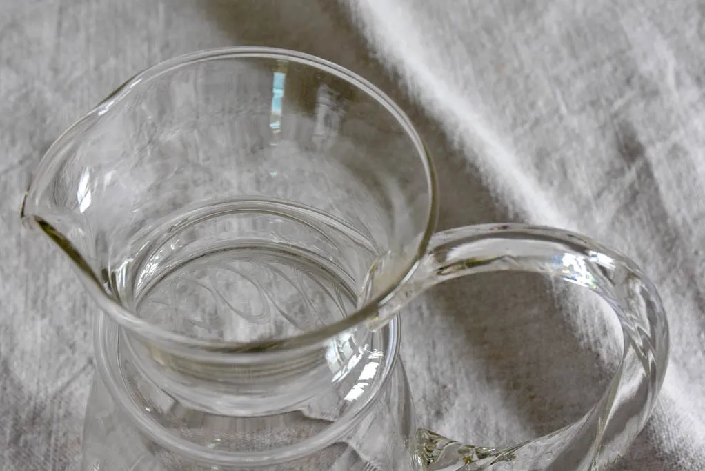 Mid century water pitcher - demi crystal