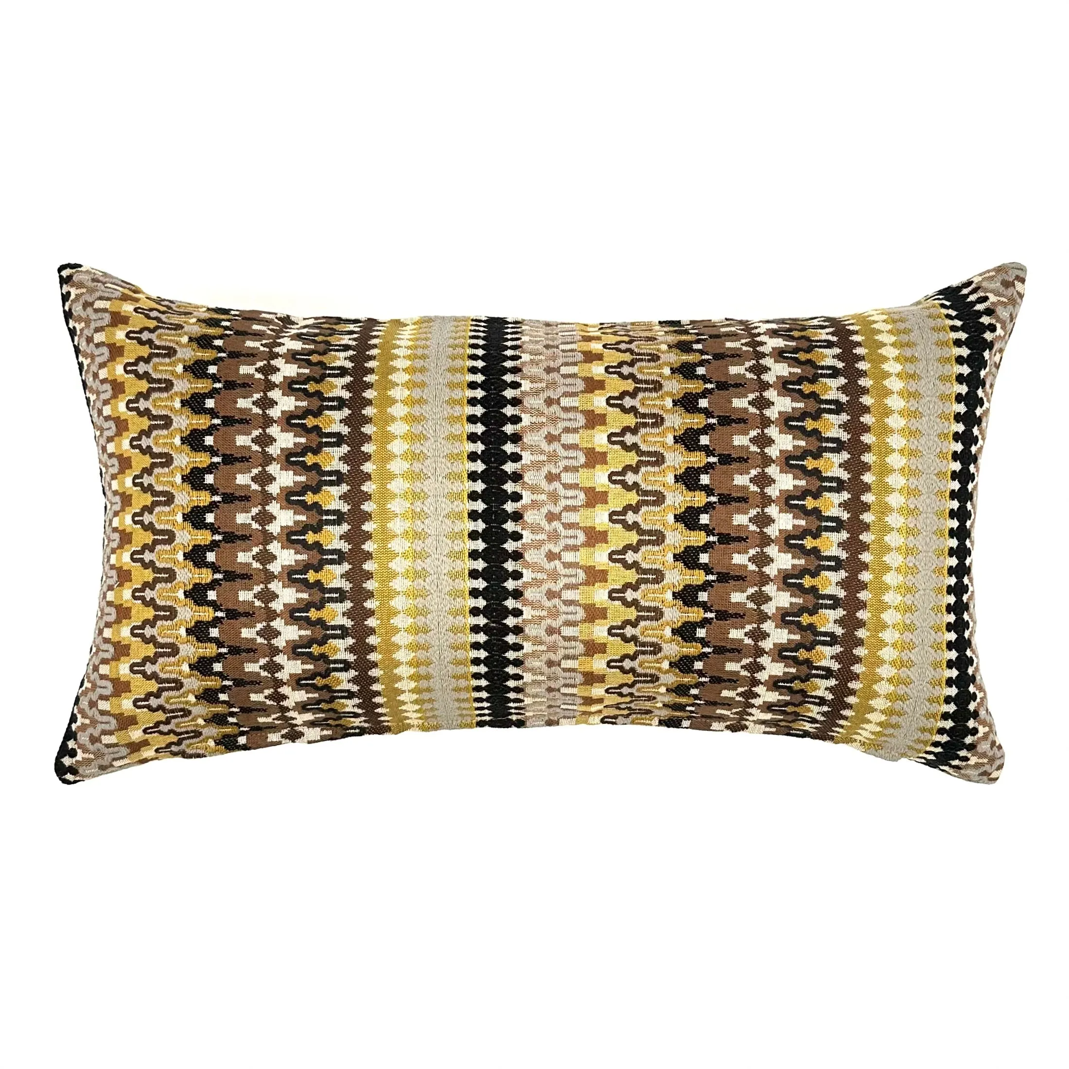 Multicolor Brown Southwestern Lumbar Pillow Cover