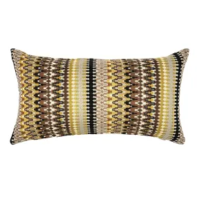 Multicolor Brown Southwestern Lumbar Pillow Cover