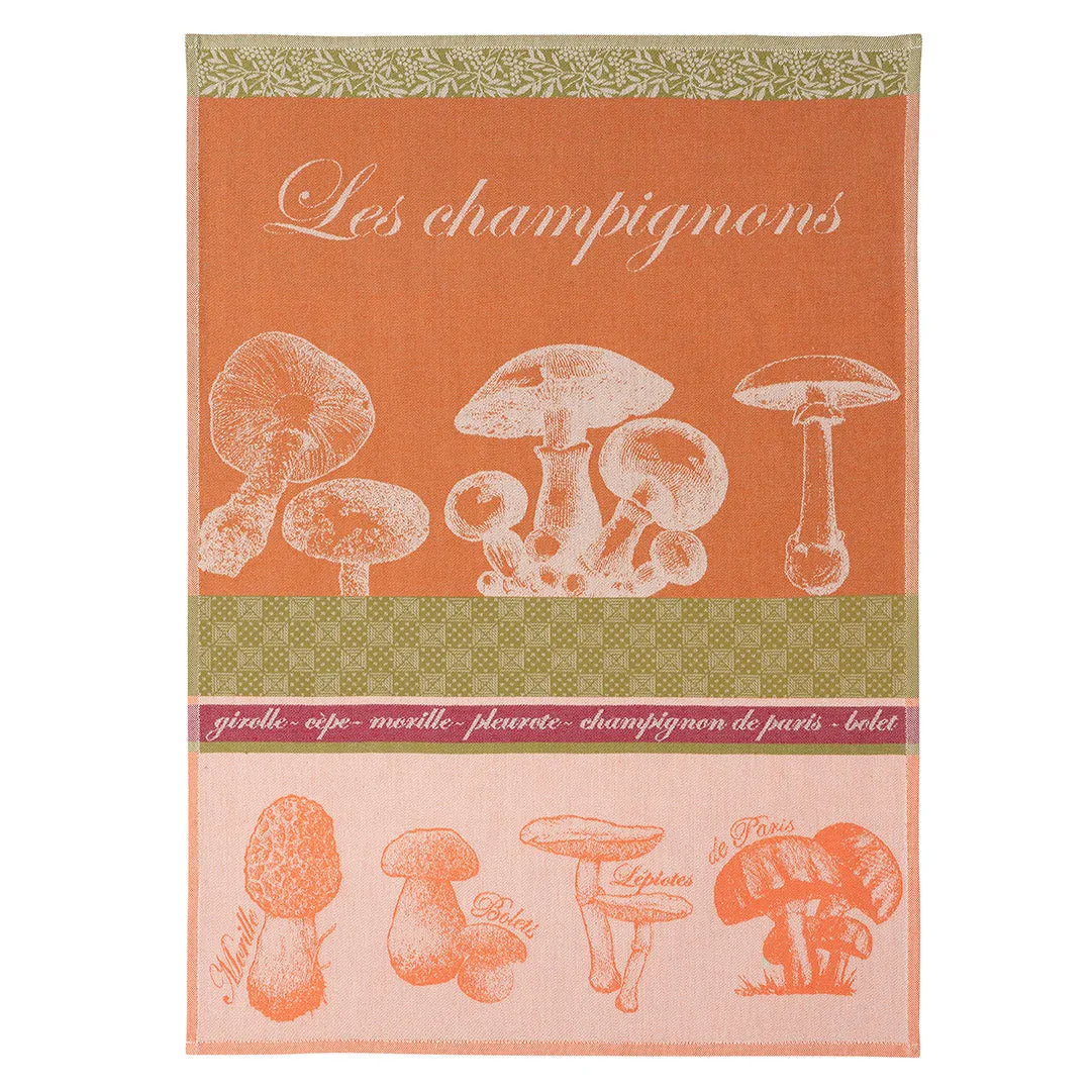 Mushroom (Champignon) French Jacquard Dish Towel by Coucke