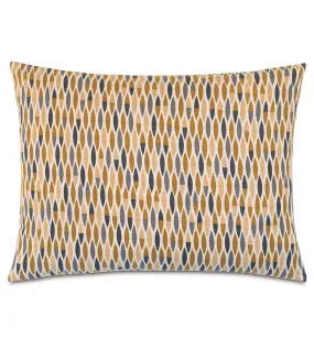 Mustard Rustic Cabin Geometric Cotton Standard Sham 20x27