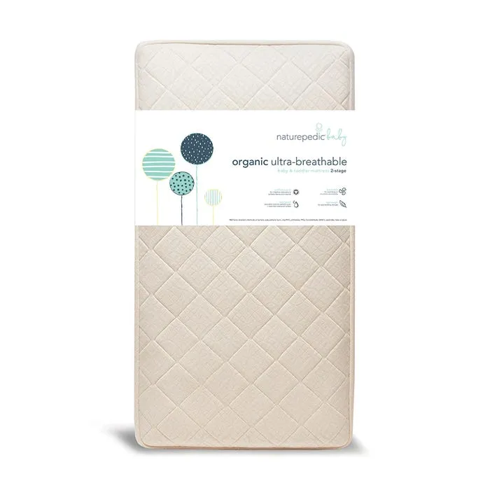 Naturepedic 2 Stage With Ultra Breathable Pad Organic Cotton Baby & Toddler Mattress