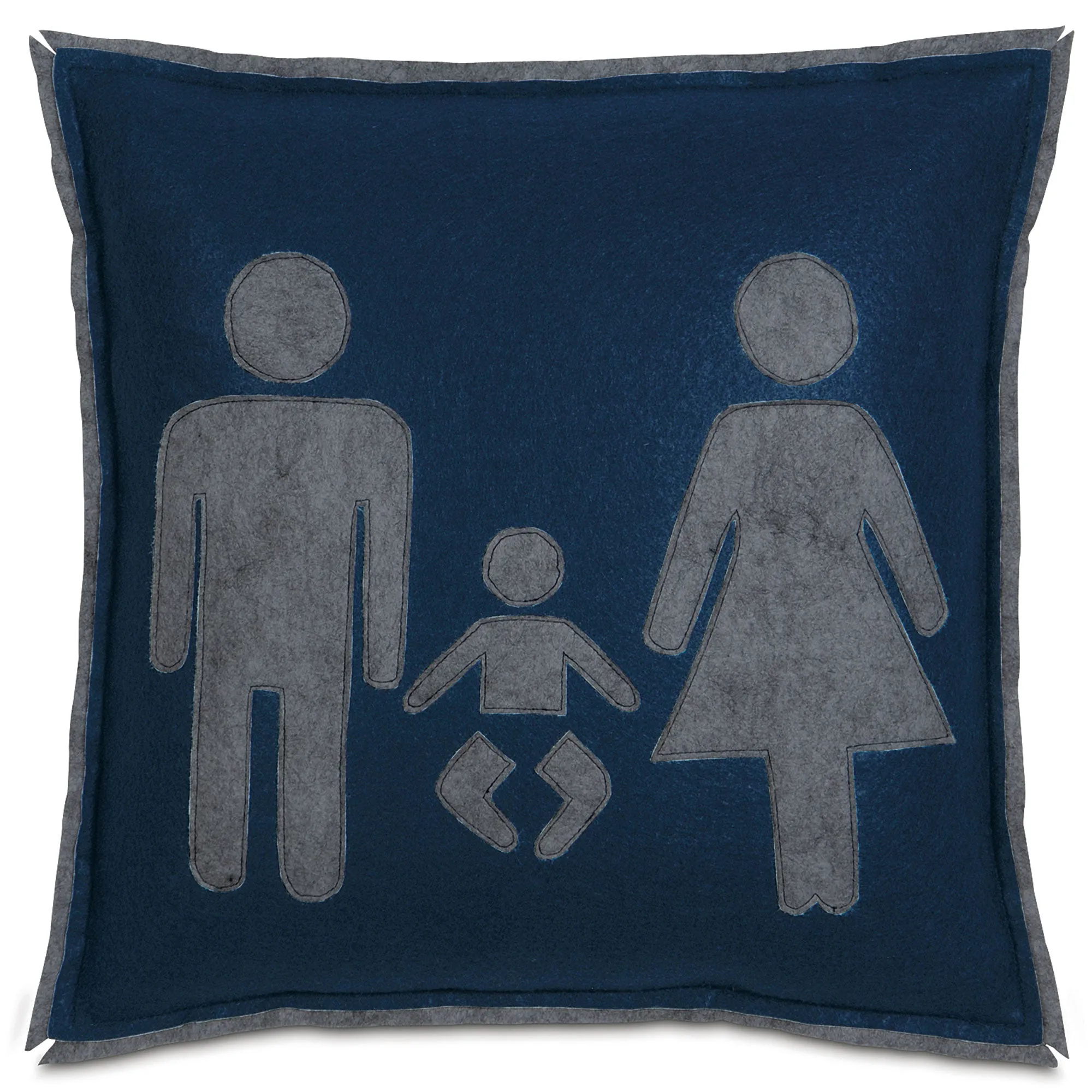 Navy Blue Family Union Decorative Pillow 18x18