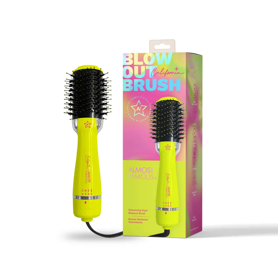 New 3in1 Blowout Brush Styling Tool - California Collection/Yellow