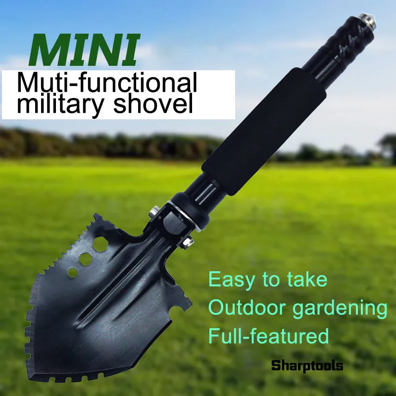 New Design Portable Tactical 2Cr13 Shovel Outdoor Multi Function Camping Folding Survival Mini Shovel