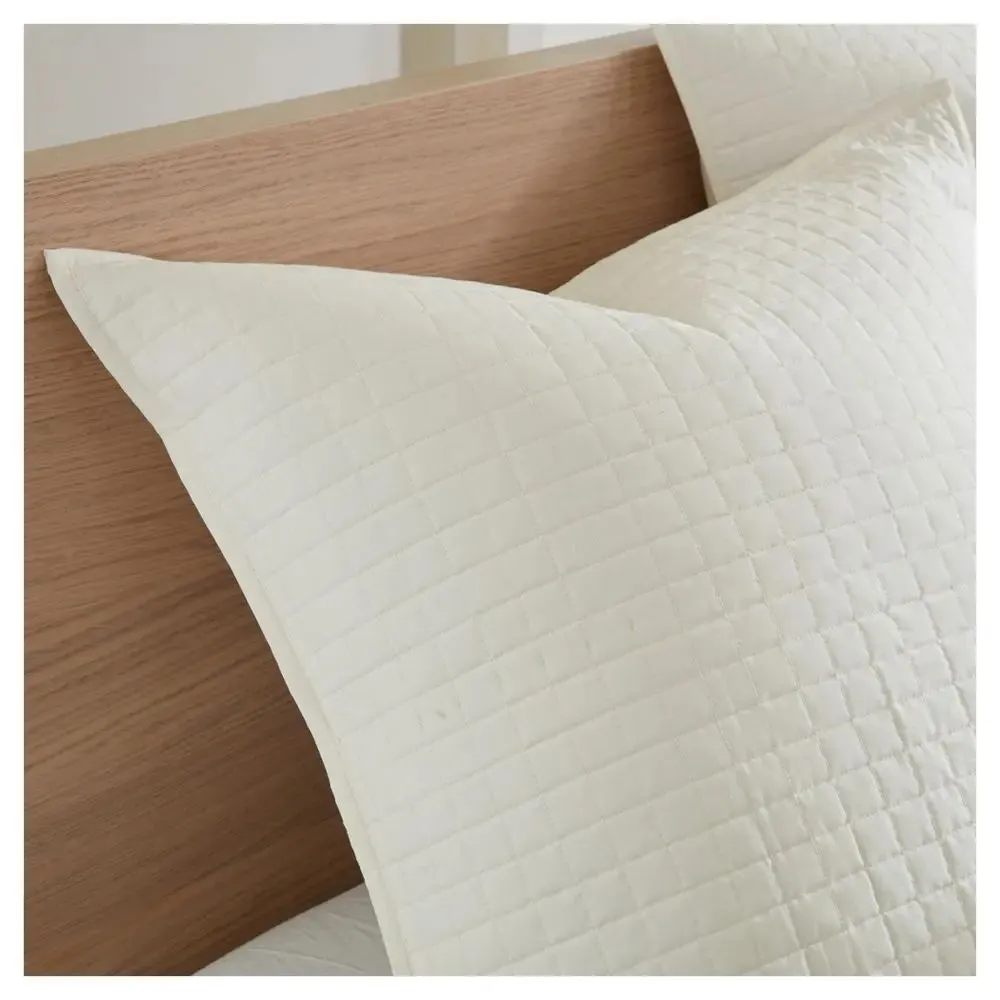 New - Urban Habitat 5-Piece Duvet Cover Set Cotton Chenille, Ivory, Twin/TwinXL