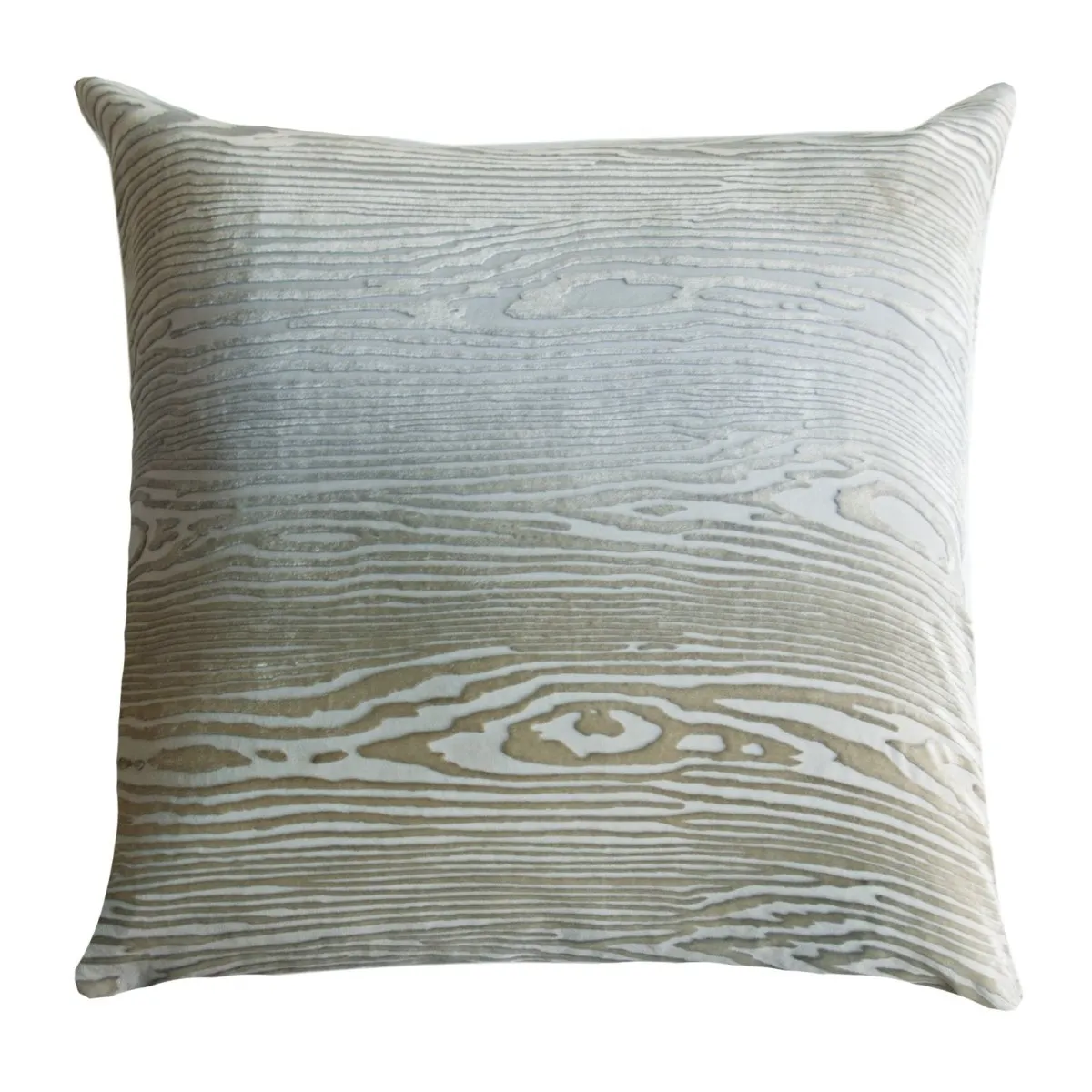 Nickel Woodgrain Velvet Pillows