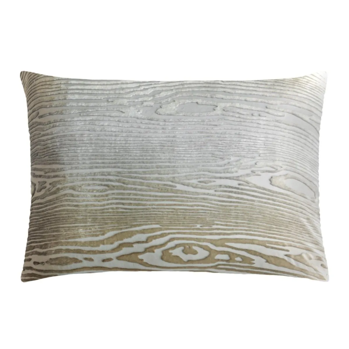 Nickel Woodgrain Velvet Pillows