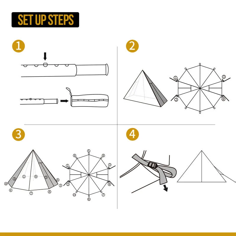 OneTigris Rock Fortress 4-6person Teepee Tent