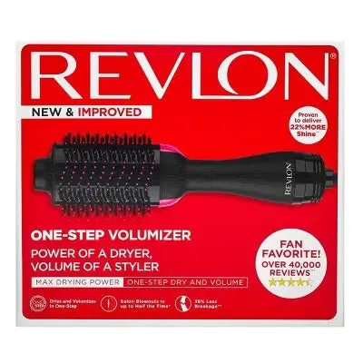 Open Box - Revlon Salon One-Step Hair Dryer and Volumizer Hot Air Brush - Black