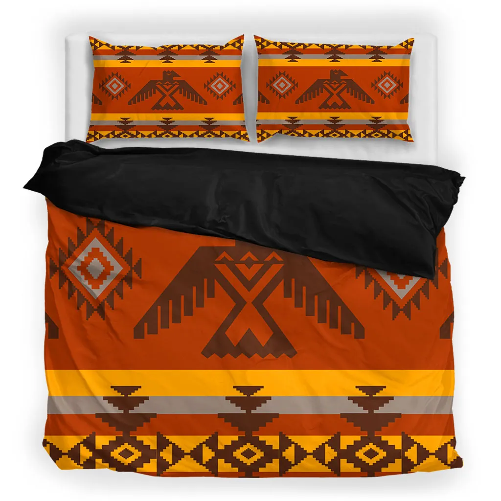 Orange Native Pattern Bedding Set WCS