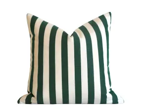 Outdoor Lumbar Pillow Cover / 12x18 Outdoor Lumbar Black Cushion / 12x21 Genuine Sunbrella Pillow / 16x24 Black Striped Pillow cover