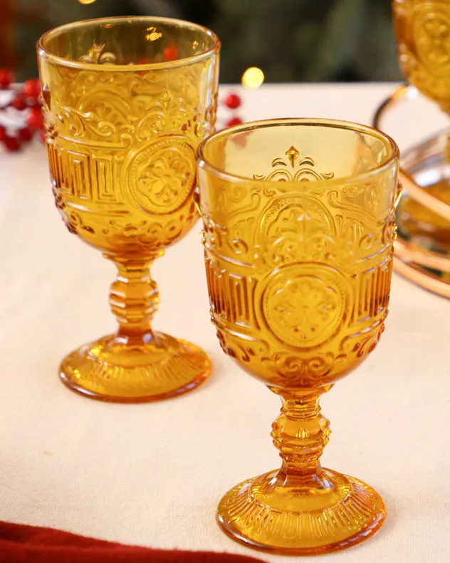 Parisian Amber Wine Goblet