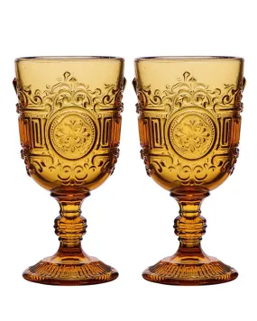 Parisian Amber Wine Goblet