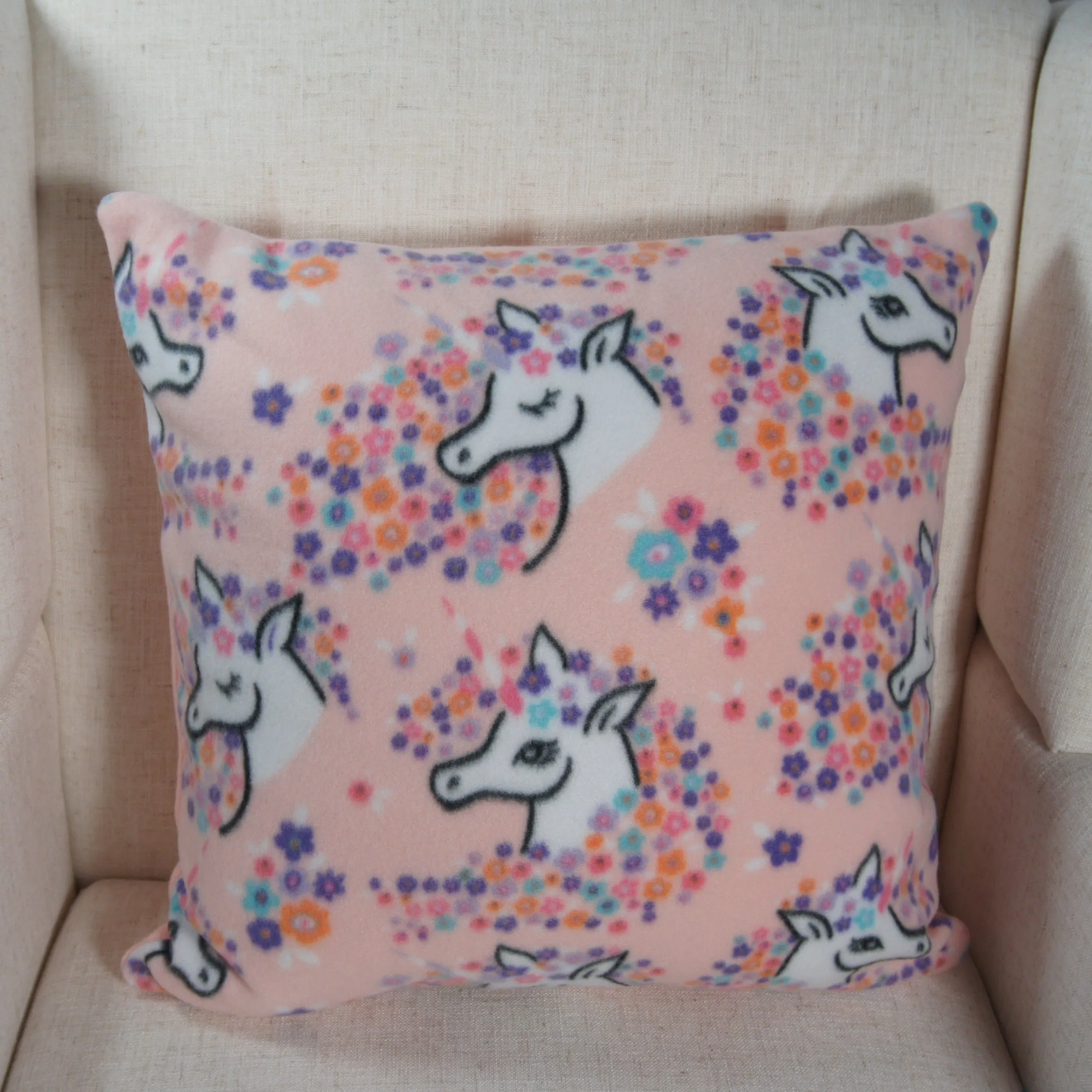 Pillows - Accent - Just Peachy Unicorns - 18 inch