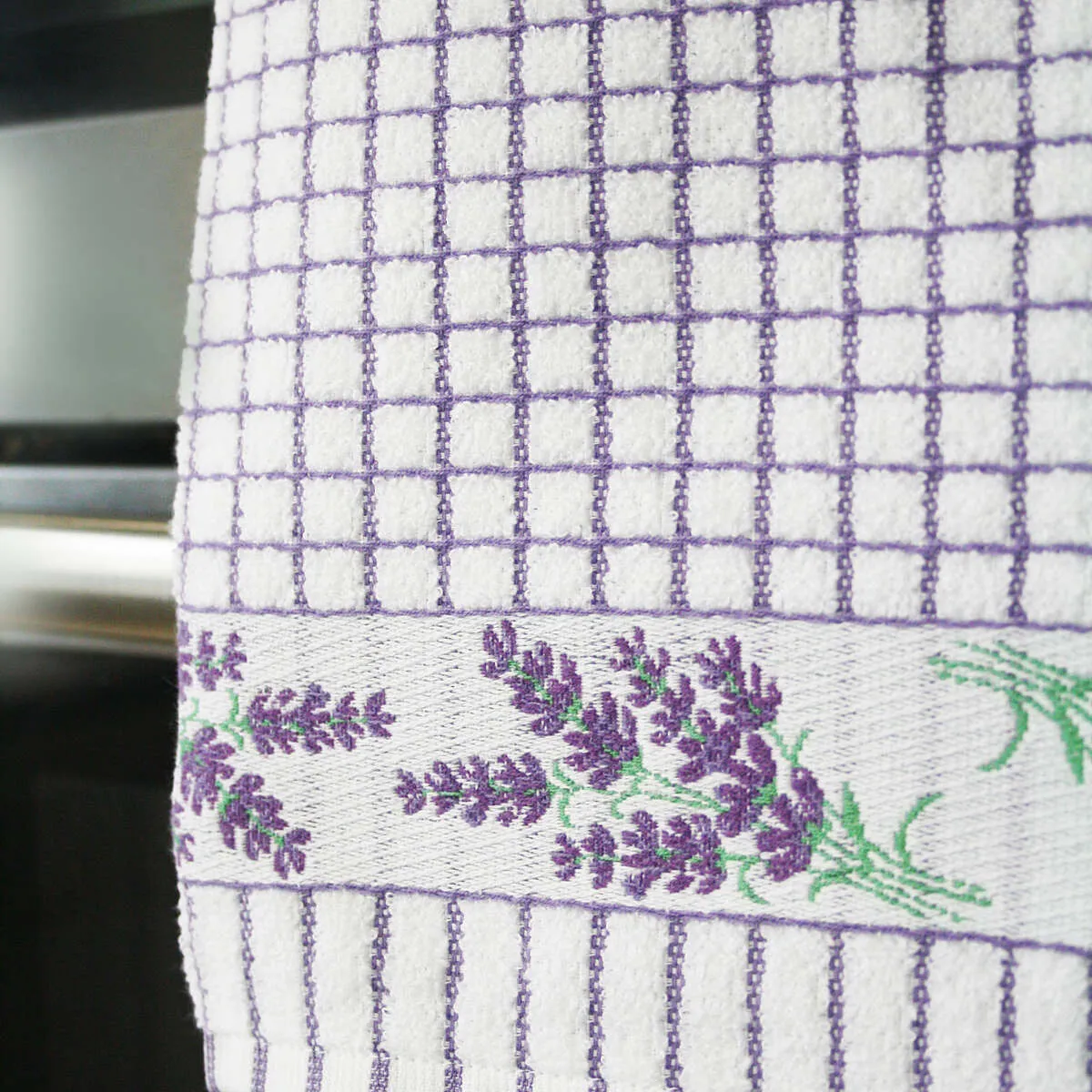 Poli-Dri Lavender Sprigs Cotton Jacquard Tea Towel