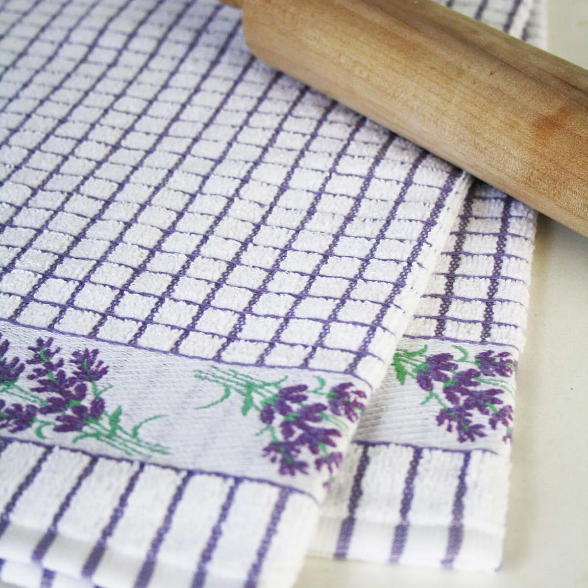 Poli-Dri Lavender Sprigs Cotton Jacquard Tea Towel