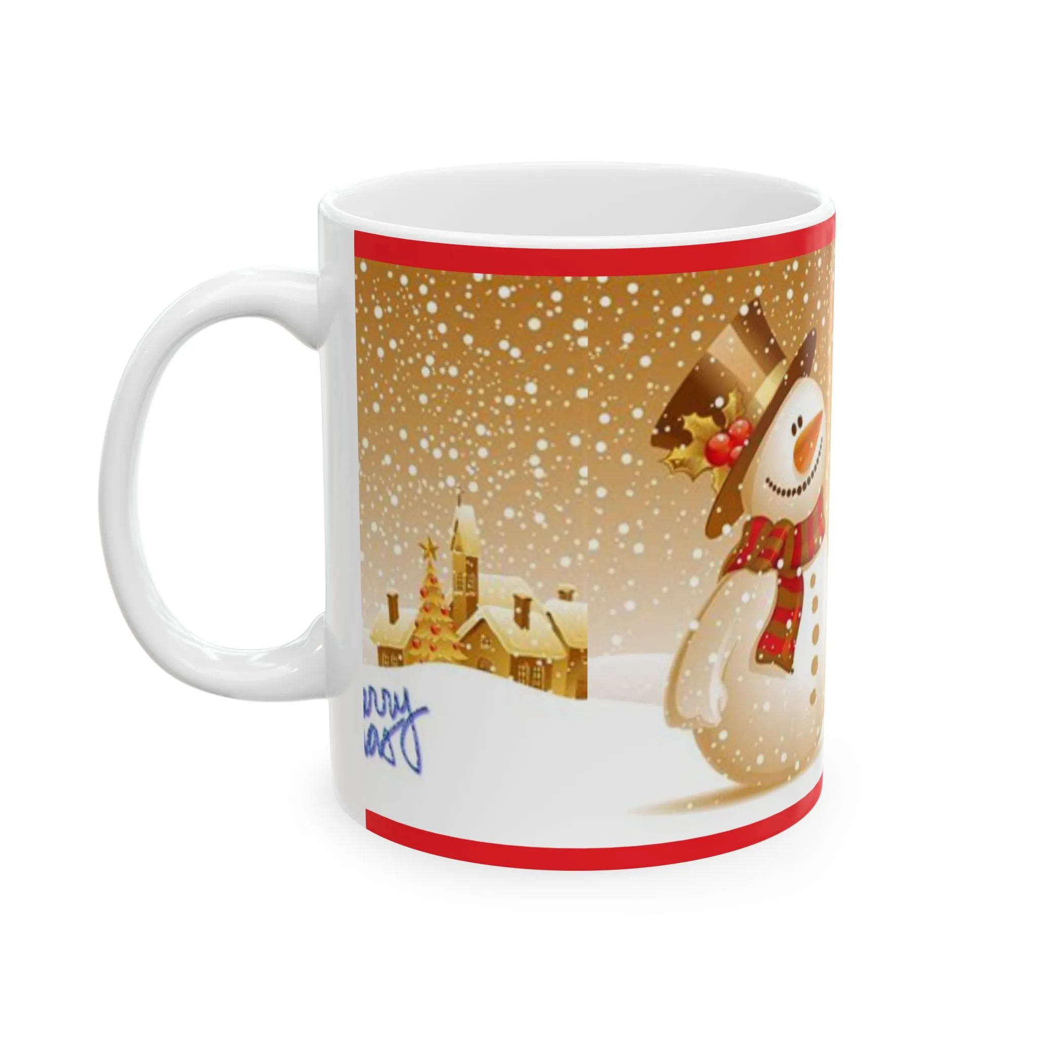 Princess Grace Festive Snowman Ceramic Mug - Perfect for Christmas Gifting