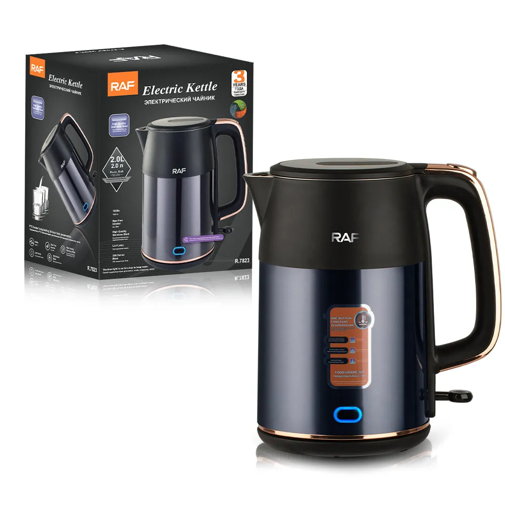 RAF Electric Kettle | 2L Capacity | 1800W | High Quality Stainless Steel