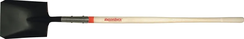 Razor-Back 44101 Shovel, 9-1/2 in W Blade, Steel Blade, Ashwood Handle, 48 in L Handle :EA: QUANTITY: 1