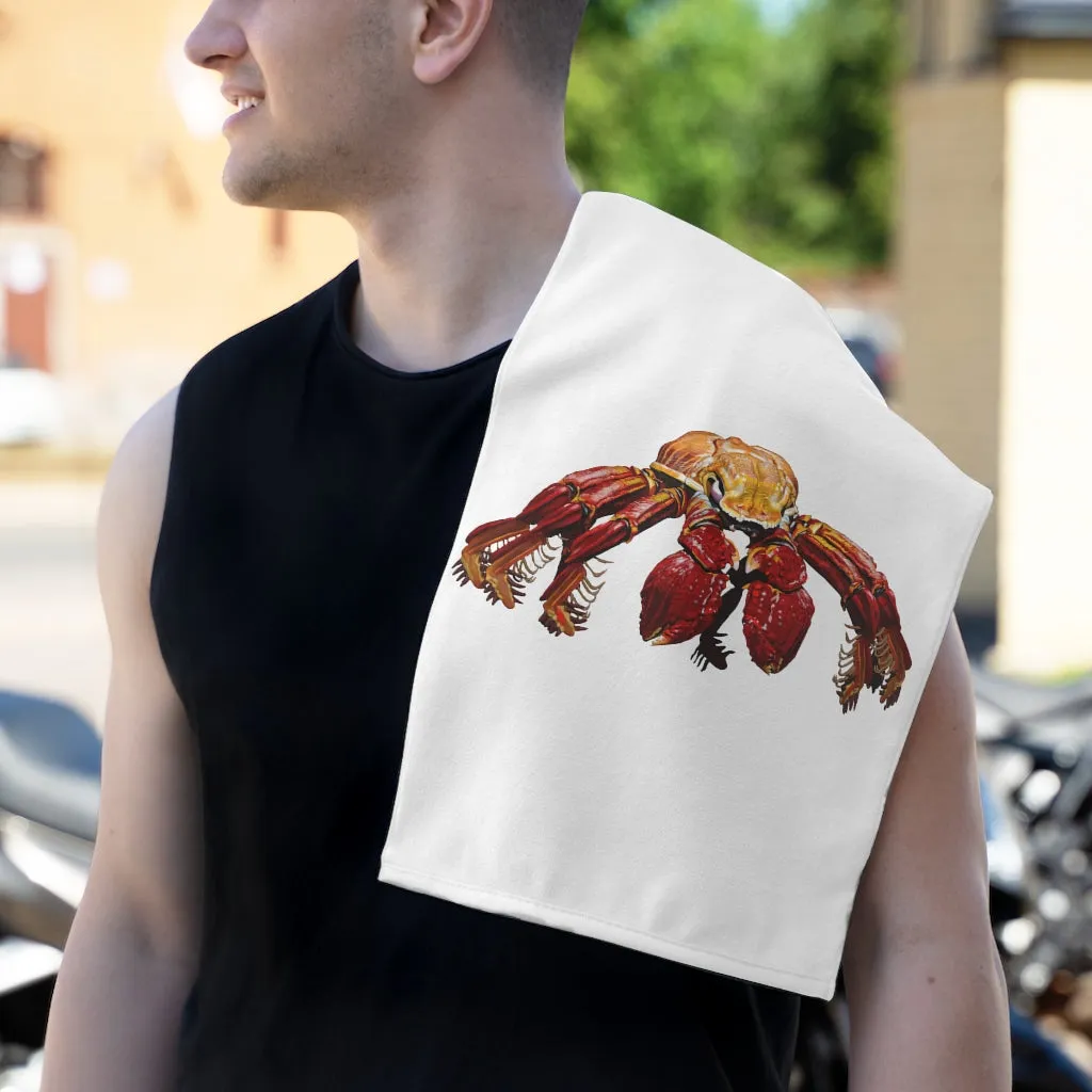 Red Crab Rally Towel, 11x18