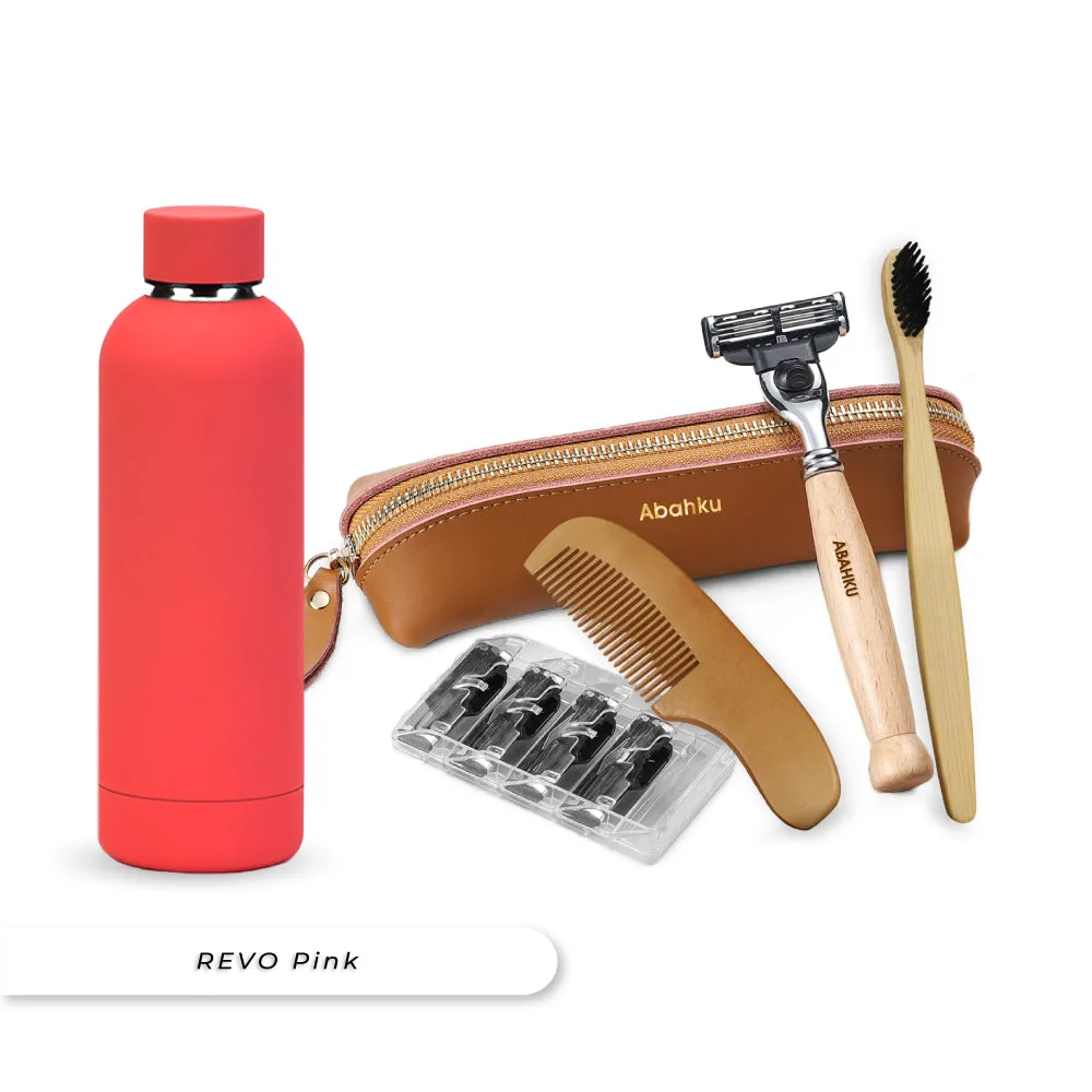 REVO Water Bottle & Shaving Kit Bundle