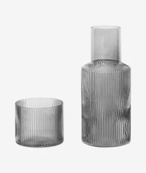 Ripple Mini Carafe Set Smoked Grey