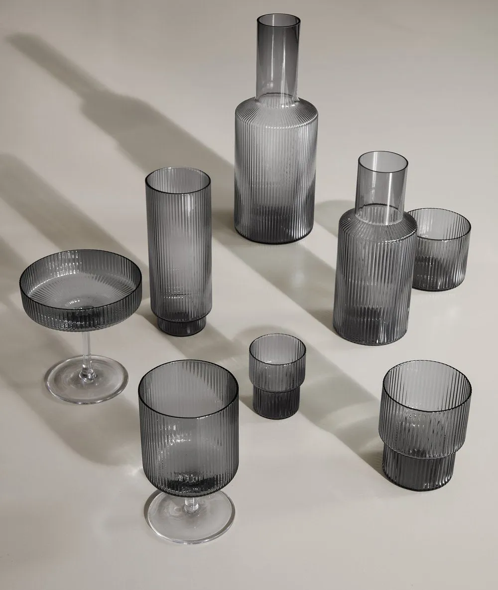 Ripple Mini Carafe Set Smoked Grey