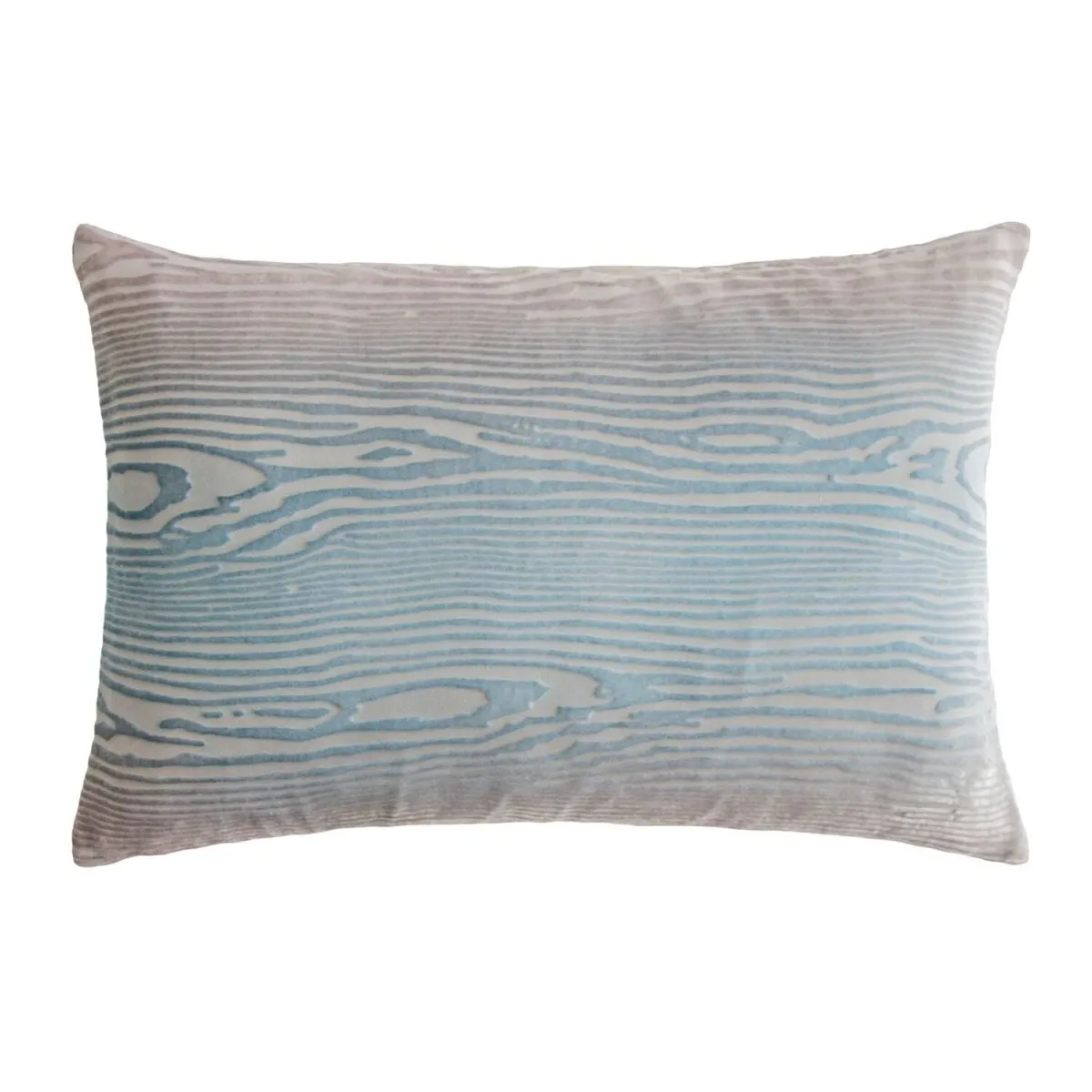 Robin's Egg Woodgrain Velvet Pillows by Kevin O’Brien Studio