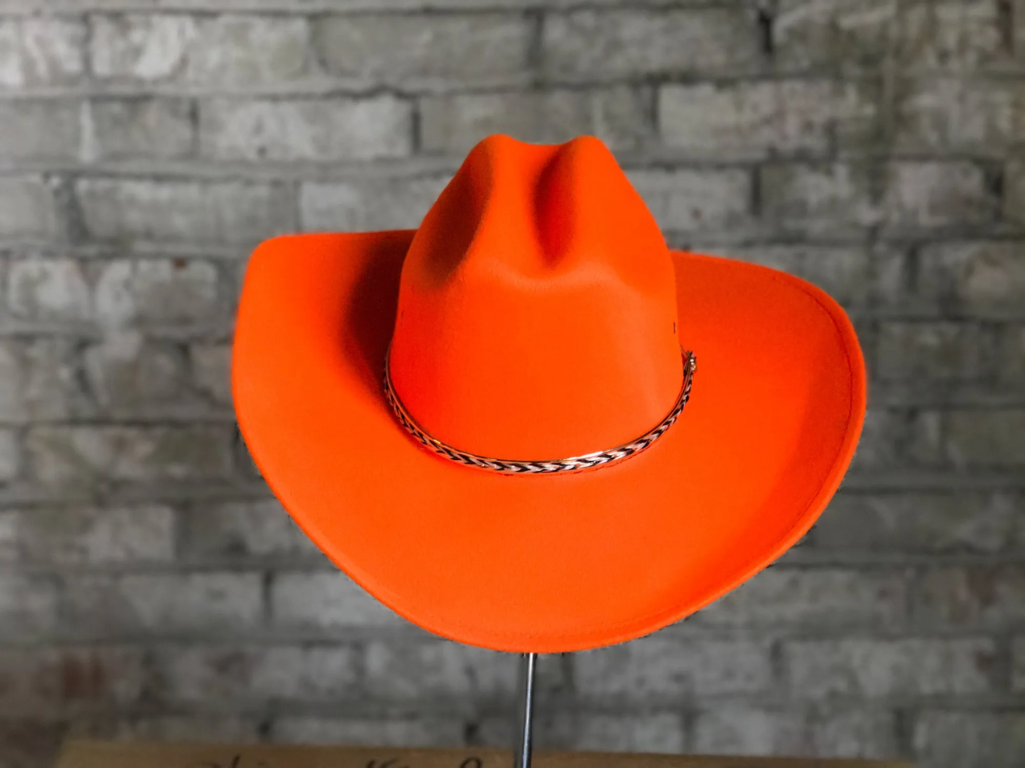 Rockmount Mens Orange Felt Sierra Cowboy Hat