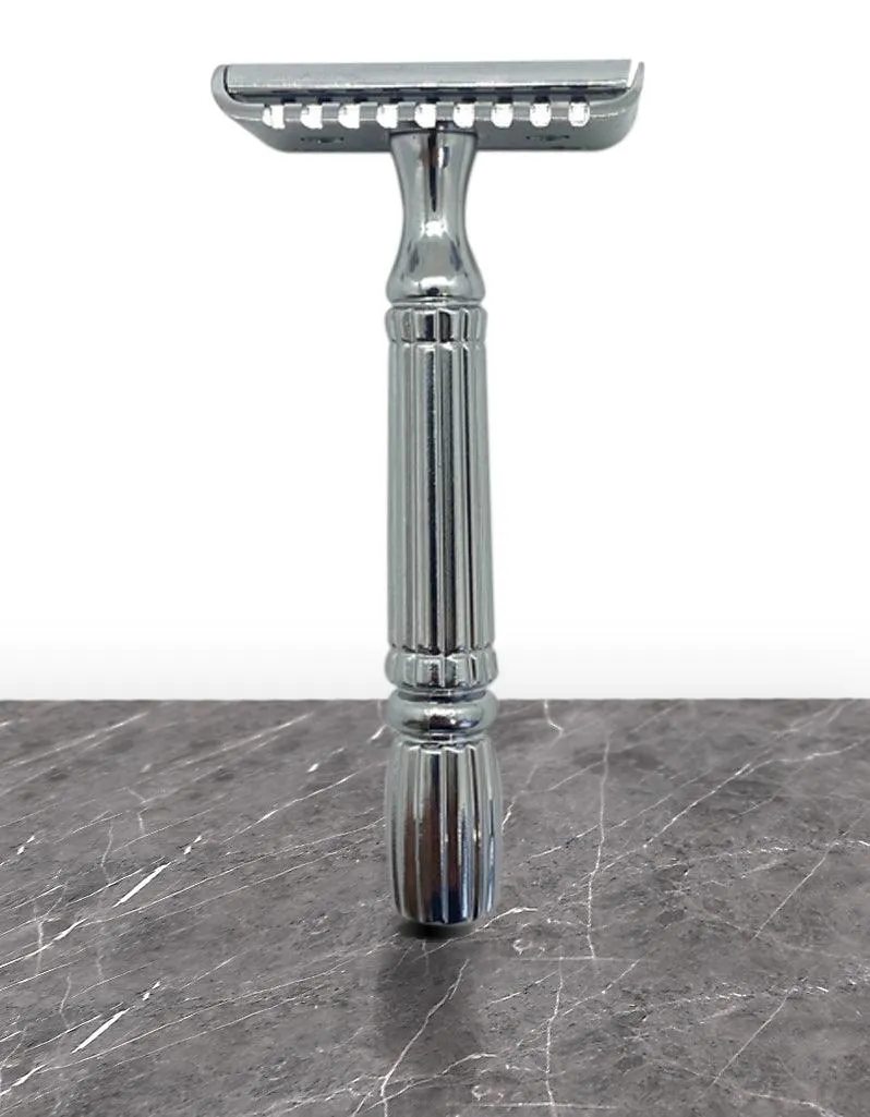 Safety Razor - Open and Closed Comb - Chrome Plated