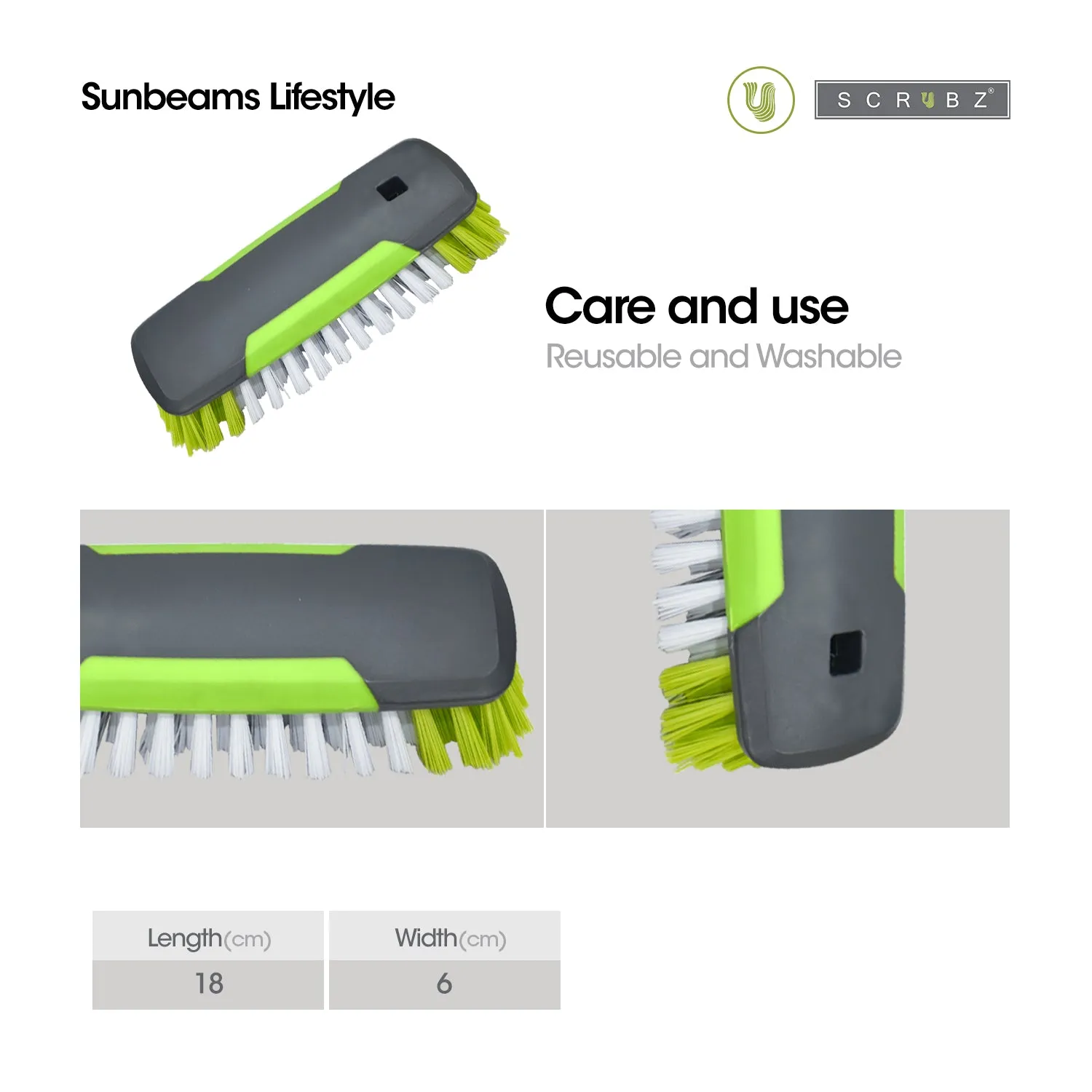 SCRUBZ Premium Multi-Purpose Brush Clean all Types of Surface