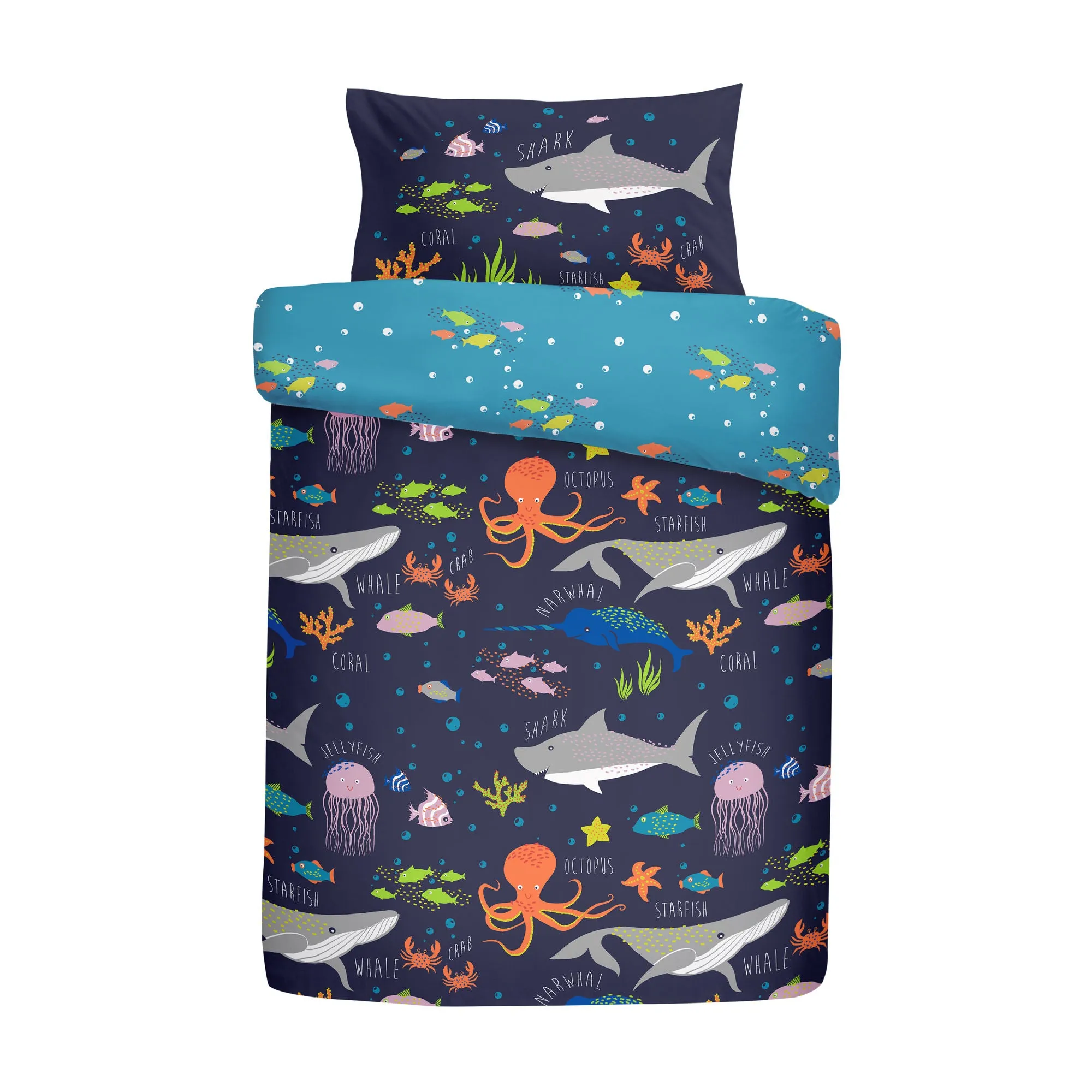 Sea Life Duvet Cover Set by Bedlam in Multicolour