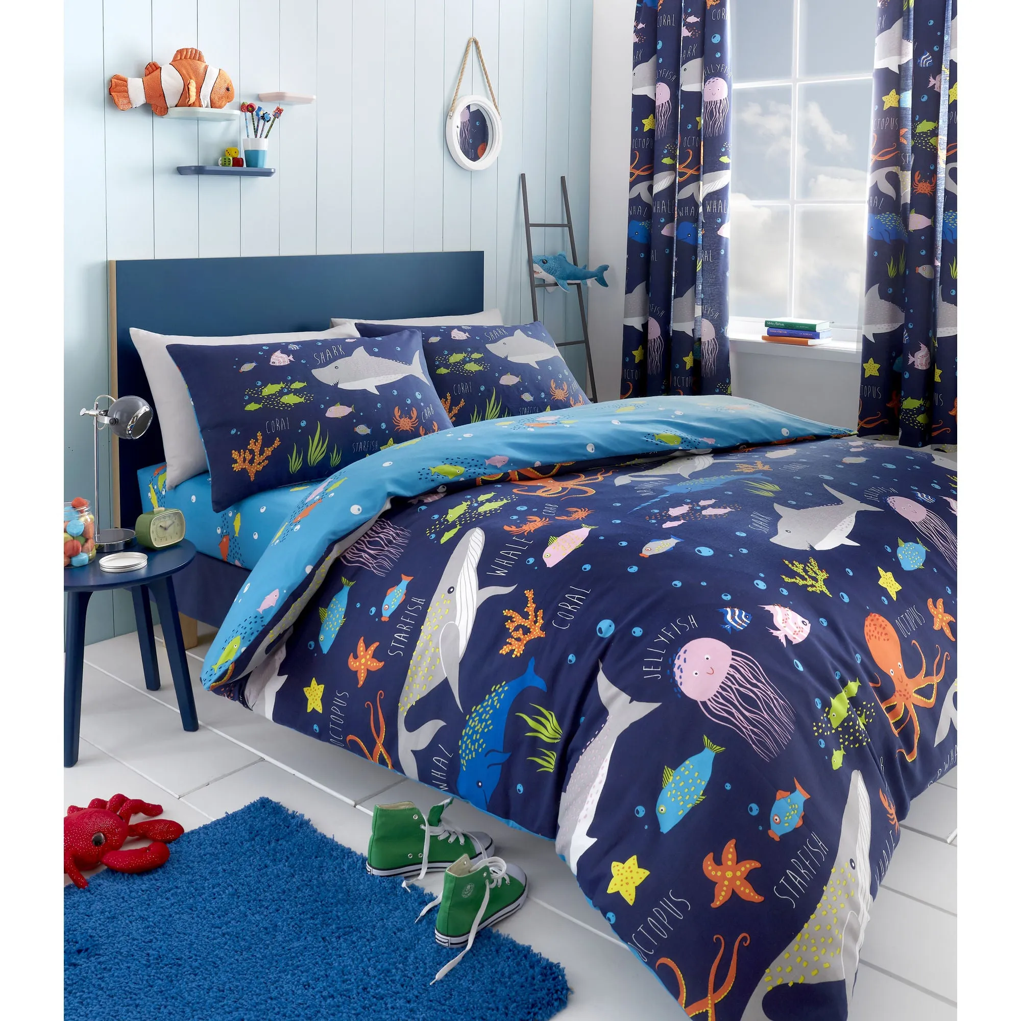 Sea Life Duvet Cover Set by Bedlam in Multicolour