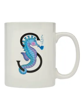 Seahorse Letter S 18 Oz Mug