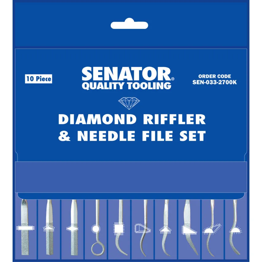 Senator | Diamond Riffler & Needle File Set 10Pc