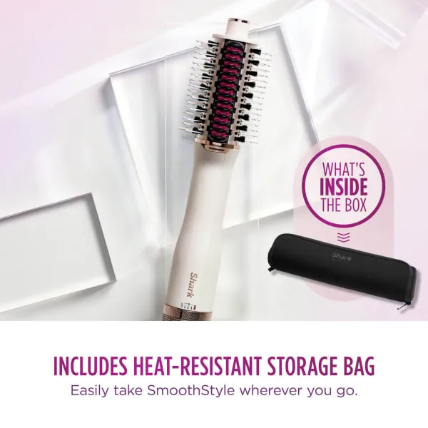 Shark SmoothStyle Hot Brush & Smoothing Comb with Storage Bag - Silk | HT212UK