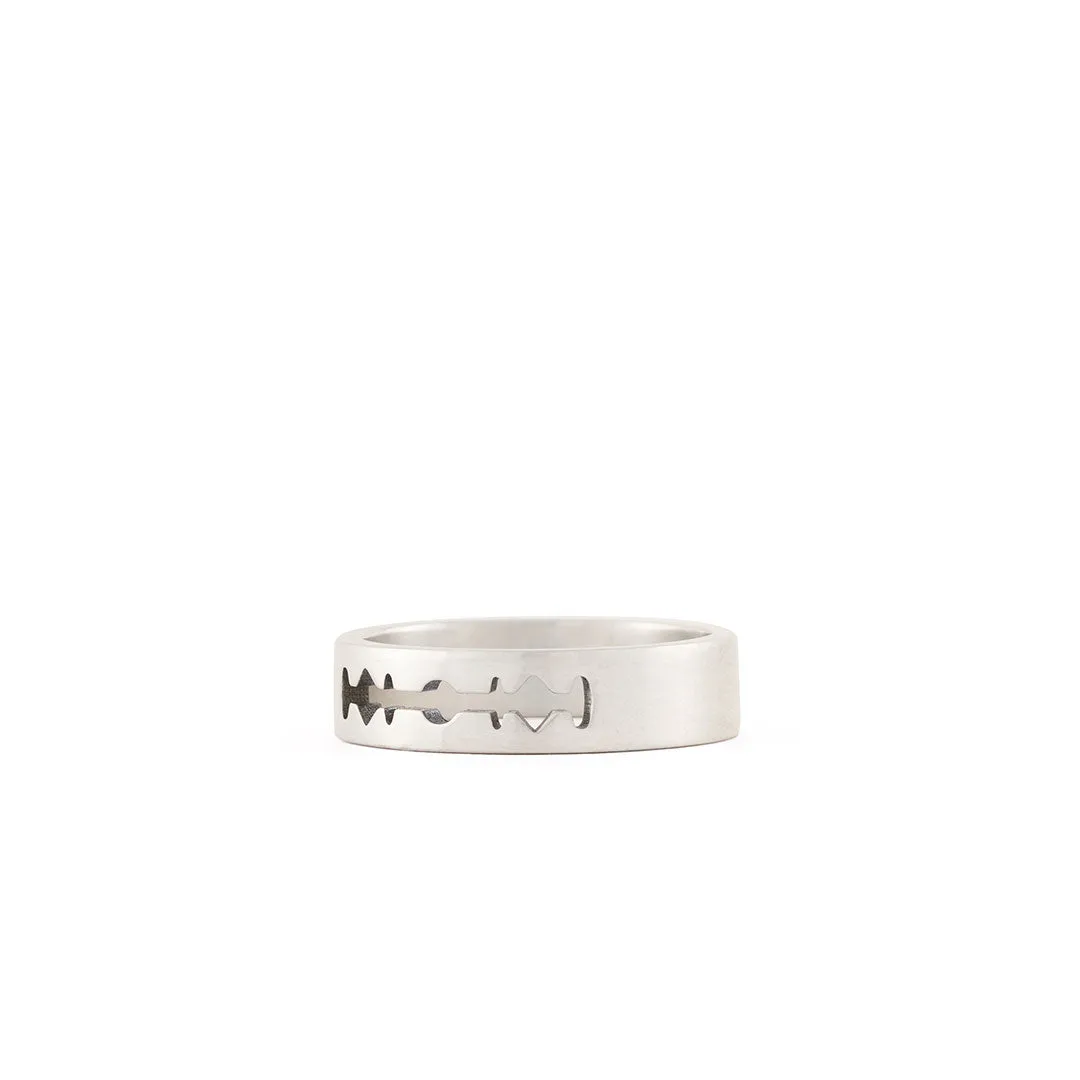 Silver Razor Ring