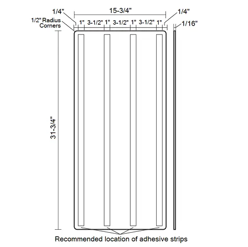 Sloan® Wall Guard Matte Black Plastic - Part# 3366137-1 (Sold as Single/Individual Panel)